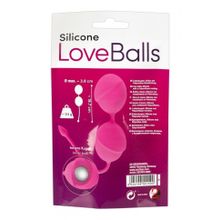 Розовые вагинальные шарики Silicone Love Balls (228893)