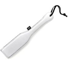 Fifty Shades of Grey Двусторонняя сатиновая шлепалка Satin Spanking Paddle - 32 см. (черный с серым)