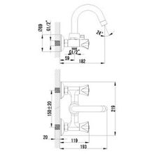 Смеситель Lemark plus Flame LM1012C для ванны с душем