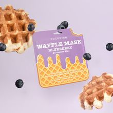 Противовоспалительная вафельная маска для лица Черничное наслаждение Kocostar Waffle Mask Blueberry 3шт