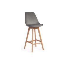 Tetchair Стул TULIP SOFT BAR (mod. 75), светло-серый (HLR19) натуральный