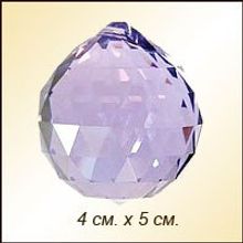 Кристалл фен-шуй подвесной фиолетовый 4 см. (хрусталь)