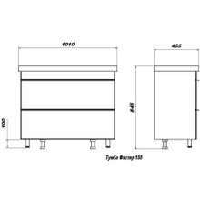 Тумба с умывыльником Sanstar "Фостер" 100 2 ящ, белый (ум-к Фостер 100)