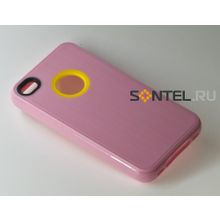 Силиконовая накладка для iPhone 4 4S вид №1 pink