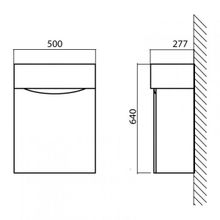 BelBagno Тумба с раковиной MINI 500 R Tortora Lucido