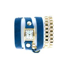 La Mer Collections Gold Egyptian Chain Royal Blue Washed