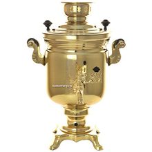 Электрический самовар 3 литра желтый "цилиндр" с автоматическим отключением при закипании, арт. 120304к