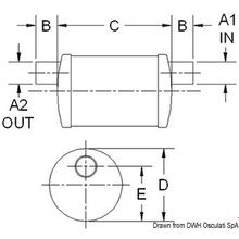 Osculati Silencer 60 mm, 51.378.03