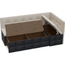 Смарт Диван кухонный угловой Домино лайт со спальным местом