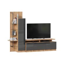 Алмаз. Любимый дом Кёльн Тумба под ТВ (Дуб Золотой Антрацит)