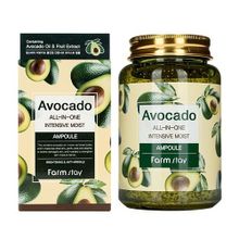 Сыворотка многофункциональная ампульная с экстрактом авокадо FarmStay Avocado All-In-One Intensive Moist Ampoule 250мл
