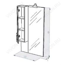 Triton Зеркальный шкаф Кристи 60 L удлиненный