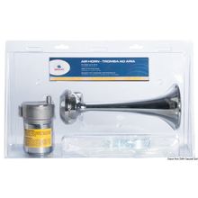 Osculati Chromed trumpet w 1 horn 24 V, 21.442.24