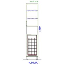 Aqwella Пенал для ванной Бриг 40 с б к седой дуб