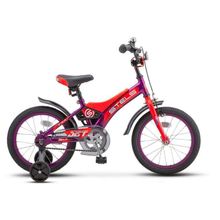 Детский велосипед STELS Jet 16 Z010 фиолетовый оранжевый 9" рама