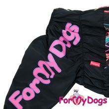 Дождевик ForMyDogs для собак черный для девочек 308 2SS-2018 F