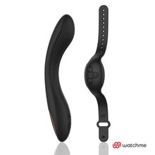 DreamLove Черный вибратор с пультом-часами Anne s Desire Curve G-Spot Vibe Wireless Watchme - 20,5 см. (черный)