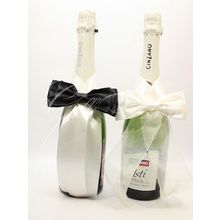 Комплект украшений на свадебное шампанское Gilliann GLS158