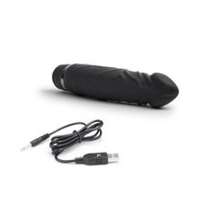 PowerCocks Черный вибратор-реалистик 6.5  Girthy Realistic Vibrator - 19 см. (черный)