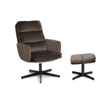 Tetchair Кресло ALFRED с банкеткой (mod. DM7574-1) , коричневый (37-brown)