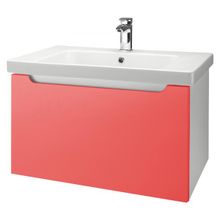 Dreja Тумба с раковиной Color 75 оранжевый глянец