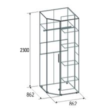 ПМ: Глазов Монако 156 (спальня) Шкаф угловой
