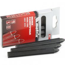 Мелки разметочные восковые черные, 120мм, коробка 6шт.   MATRIX