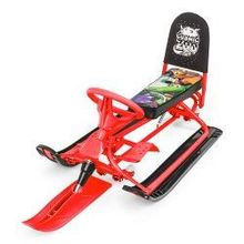 Снегокат Small Rider Cosmic Zoo Snow Comet красный на колесиках