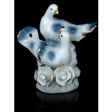 Сувенир керамика в бело-голубых тонах "Два голубочка" (SL-184242) K010607