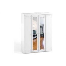 Система Мебели Шкаф 4-х дверный с 2-я зеркалами Италия ИТ-60 белое дерево