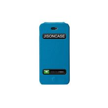 Кожаный чехол для iPhone 5 Jison Executive Flip Case, цвет blue (JS-IP5-002Blu)
