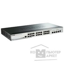 D-Link DGS-1510-28 A1A Управляемый стекируемый коммутатор SmartPro с 24 портами 10 100 1000Base-T, 2 портами 1000Base-X SFP и 2 портами 10GBase-X SFP+