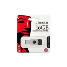 KINGSTON USB 3.1 3.0 2.0  16GB  DataTraveler  SWIVL металл с черным BL1