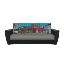 Диван Граффити - 20 пружинный блок, фотопринт 120