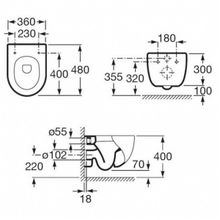 Унитаз подвесной Roca Meridian N (346248000) compact