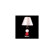 Настольная лампа с абажуром 7167 черный белый красный