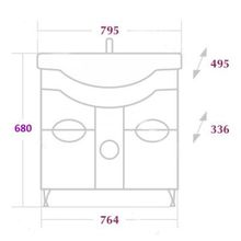 Тумба с раковиной Onika Флорена 80.13