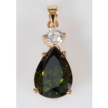 Кулон с перидотом "Груша"