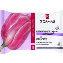 Я Самая Intimate Delicate Алоэ Вера 15 салфеток в пачке