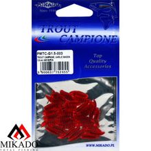 Опарыш силиконовый Mikado TROUT CAMPIONE (чеснок) 1.5 см.   003 (30 шт.)