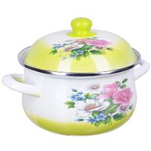 22335 Кастрюля ЭМАЛЬ 3D 20см 2,7л с крышкой МВ(х8)