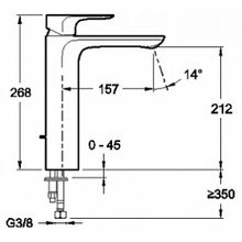 Смеситель Jacob Delafon Aleo E72299-CP для раковины