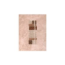 Декор Шахтинская плитка Каменный цветок коричневый 250х330