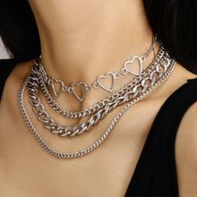 Многослойное колье "Сердечки" (арт. 81205-89)