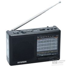 Hyundai Радиоприемник портативный  H-PSR140 черный USB microSD