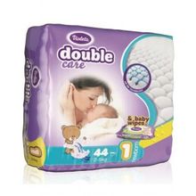Violeta Double Care 1 (2-5 кг) 44 шт и влажные салфетки