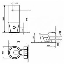 Унитаз-компакт Duravit Starck 1 0233090064