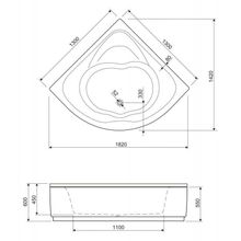 Передняя панель для акриловой ванны Cezares CETINA-140-SCR 1400x50x410