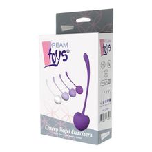 Dream Toys Набор из 5 фиолетово-белых шариков CHERRY KEGEL EXERCISERS (фиолетовый с белым)