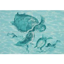 Керамическая плитка Уралкерамика Лагуна ПН77Ч (из 4 плиток) панно 49,8х72,8